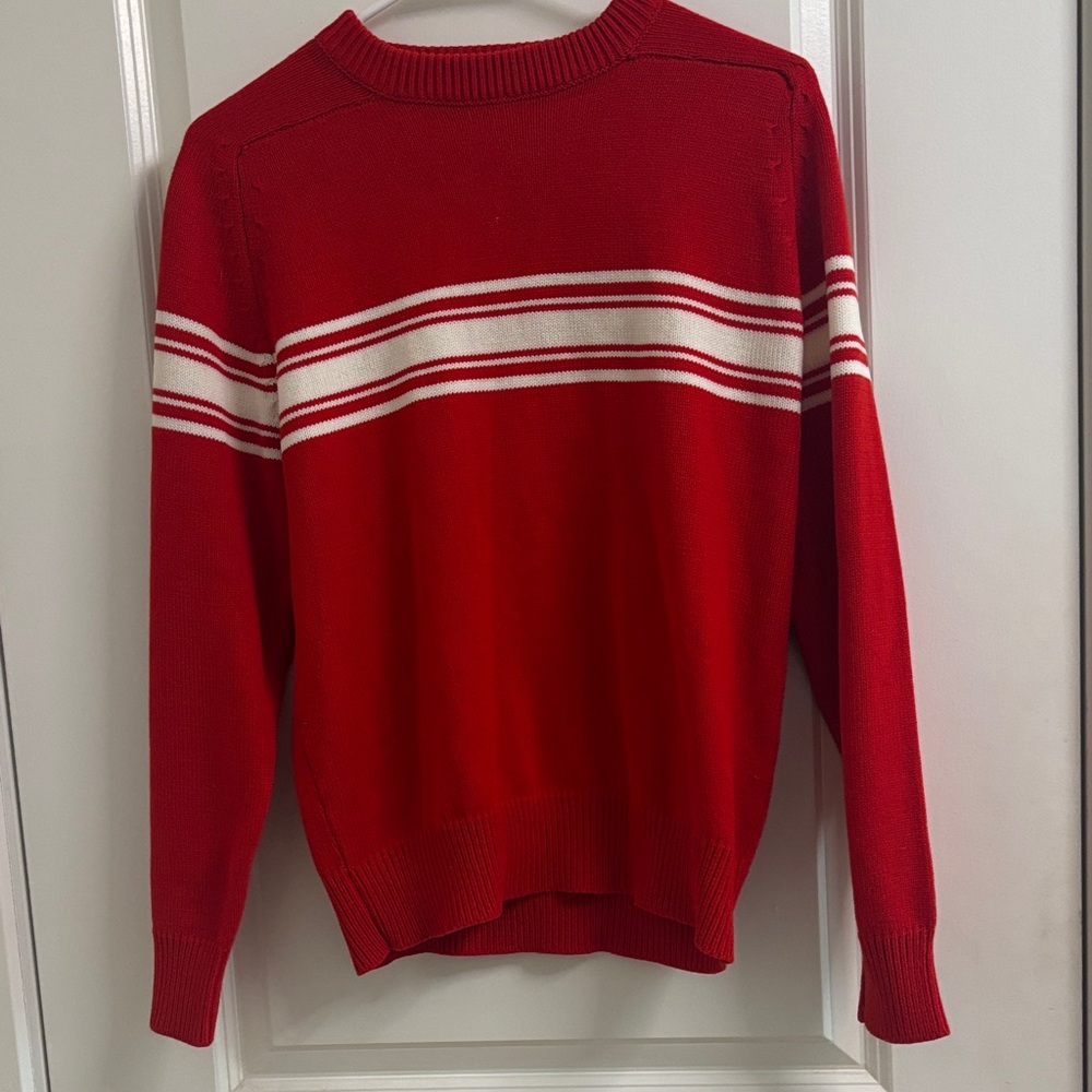Vintage!! Red Striped Sweater